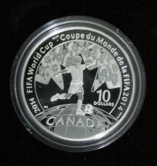 2014 $10 Fine Silver Coin - Fifa World Cup - By Rcm photo