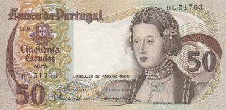 Portugal 50 Escudos 28.  5.  1968 Banknote Unc (pick 174a) photo