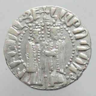 Cilician Armenia Hetoum I Ar Tram Armenian Silver Coin photo