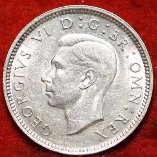 Uncirculated 1942 Great Britain 6 Pence Silver Foreign Coin S/h photo