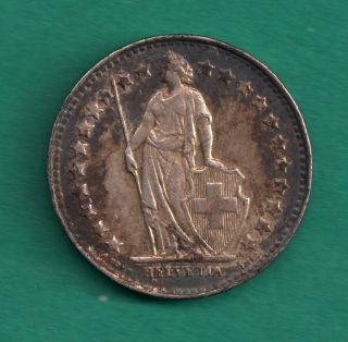 Switzerland 1/2 Franc 1950 - B.  8350 Silver /.  0671 Oz.  Asw Helvetia Coin photo