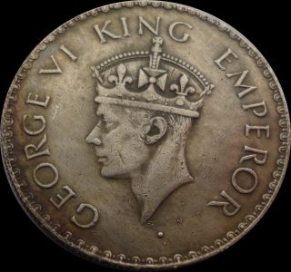 One Rupee India 1939 George Vi Emperor British India Coin photo