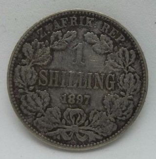 South Africa 1 Shilling 1897 Boer Republics Km 5 photo