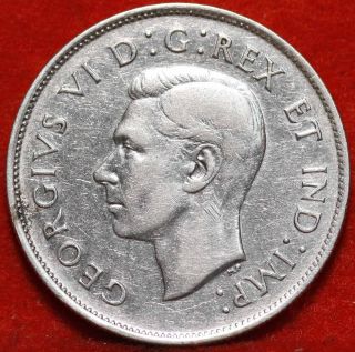 1939 Canada Silver 50 Cents Foreign Coin S/h photo
