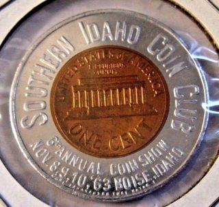 Gem Bu 1963 Lincoln Cent By Earl Fankhauser Southern Idaho Coin Show In Boise photo