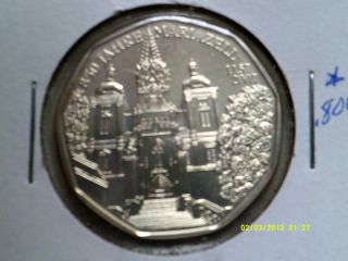 Austria 5 Euros Silver Coin.  800 2007 Km - ?? Unc. photo