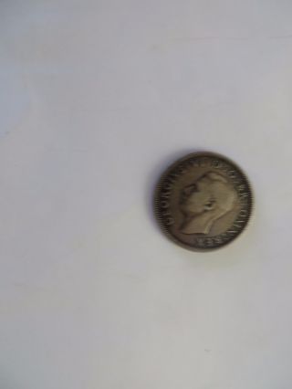 1939 Uk Great Britain Silver One Shilling Coin photo
