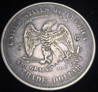 1874 Trade Dollar Silver Liberty $1 Rare U.  S Coin photo