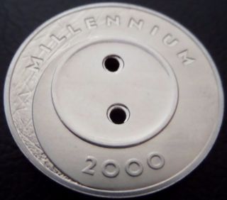 Latvia 1 Lats 1999 - 2000 Millenium Button Coin,  Proof,  Km 39 photo