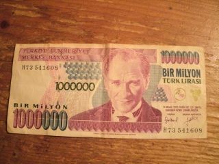 1000000 Bir Milyon Turk Lirasi Note photo