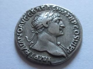 Denar Of Trajanus Rv.  Annona With Child Alim Ital photo