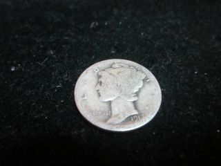 1917 Mercury Silver Dime Philadelphia 90 Silver Circulated Coin M - 8 photo