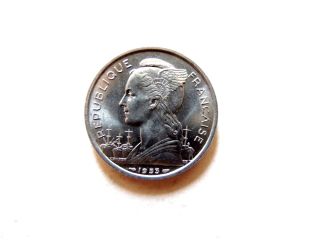 1953 Madagascar Five (5) Francs Coin photo