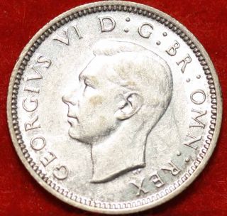 1944 Great Britain 6 Pence Silver Foreign Coin S/h photo