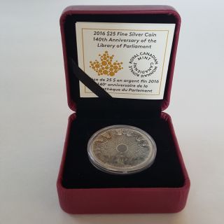 2016 $25 Fine Silver Coin – 140th Anniversary Of The Library Of Parliament photo