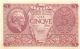 Italy 5 Lire 23.  11.  1944 Series 0601 Wwii Issue Circulated Banknote E30w Europe photo 1