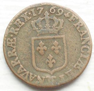 1769 ϽϹ France Sol Km 545 Louis Xv Square Arms Besançon Grade Msb119 photo