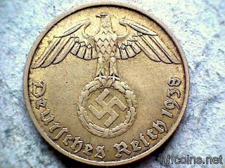 Germany Third Reich 1938 J 5 Reichspfenning photo