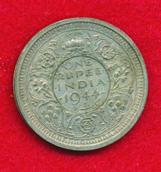 India - British 1944 Rupee.  1874 Ounces Of Silver photo