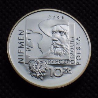 Silver Commemorative 10 Zloty Coin Of Poland - Polish Music Czeslaw Niemen Ag photo
