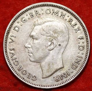 1938 Australia 1 Florin Silver Foreign Coin S/h photo