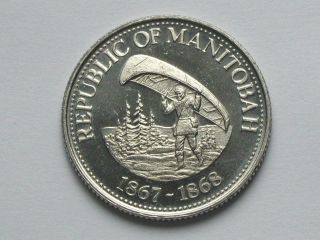 1979 Portage La Prairie Mb Trade Dollar Token/coin Voyageur Canoe & Indian Chief photo