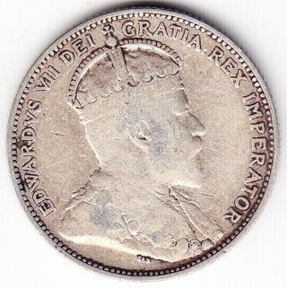 1910 Canada Silver Twenty - Five Cent Quarter Coin photo