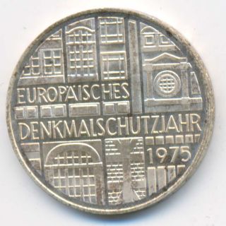Germany European Protection Year Silver 5 Mark 1975 Unc photo