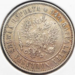 . 868 Silver 1892 - L Finland 1 Markka Km 3.  2 Nicholas Ii Double Eagle Pb 18 photo