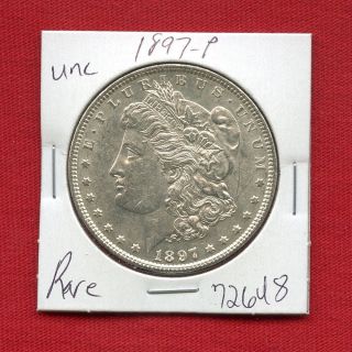 1897 Morgan Us Silver Dollar 72648 Brilliant Uncirculated Ms,  State Estate photo