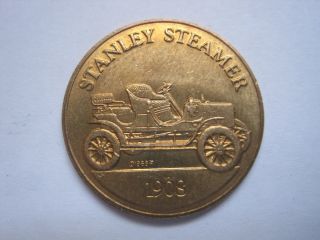 Stanley Steamer 1908 Antique Car Token Coin Medal photo