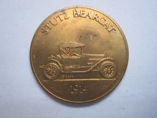 Stutz Bearcat 1914 Antique Car Token Coin Medal photo