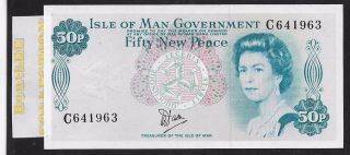 [bl] Isle Of Man 50 Pence,  Nd 1979,  P33a,  Unc,  Qeii photo