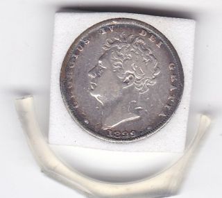1829 King George Iv Sixpence (6d) Sterling Silver British Coin photo