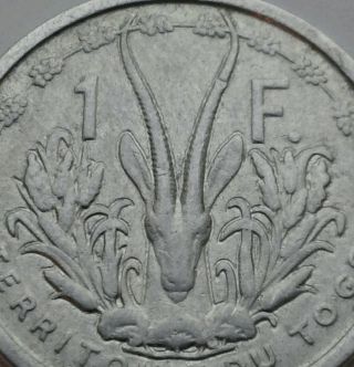 Togo 1 Franc 1948.  Km 4.  One Dollar Coin. photo