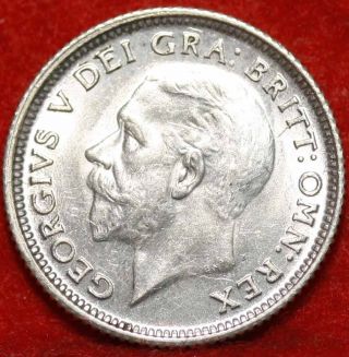 Uncirculated 1926 Great Britain 6 Pence Silver Foreign Coin S/h photo