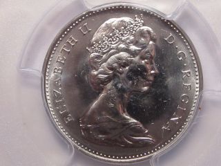 Bu Gem 1965 (small Beads) Canadian Five - Cent Nickel.  Pcgs Ms65.  Canada.  8 photo