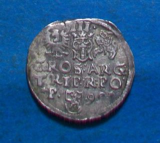Poland 3 Groschen 1599 P Old & Very Rare Silver Coin photo