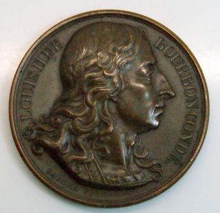 Rare Louis Ii De Bourbon - Conde ' Commemorative Bronze Medal photo