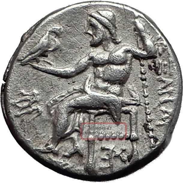 Alexander Iii The Great 318bc Hercules Zeus Silver Ancient Greek Coin
