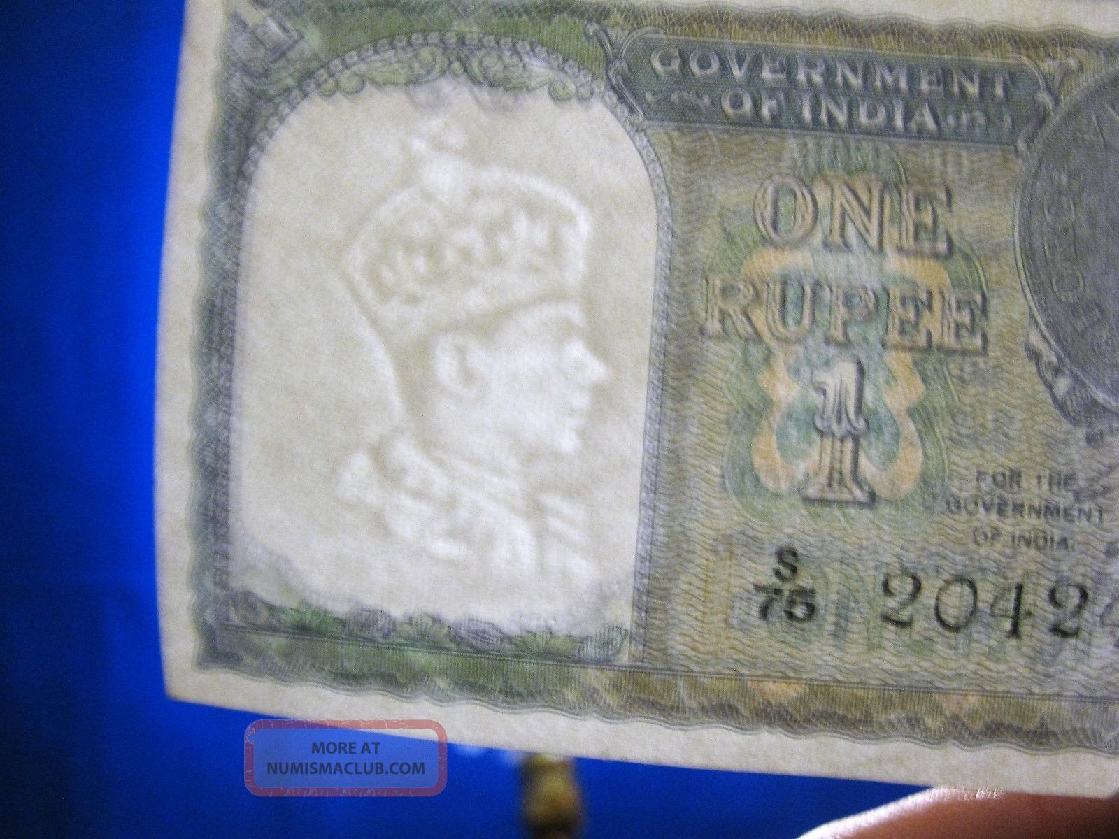 Old 1940 One Rupee Gov India Bank Note Foreign Paper Currency Unc George old-1940-one-rupee-gov-india-bank-note-foreign-paper-currency-unc-george