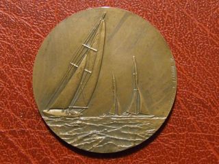Art Nouveau Regatta Yachting Medal By Édouard Fraisse photo
