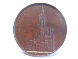 Rare Architecture Medal By Wiener - Cathedral At Strasbourg photo