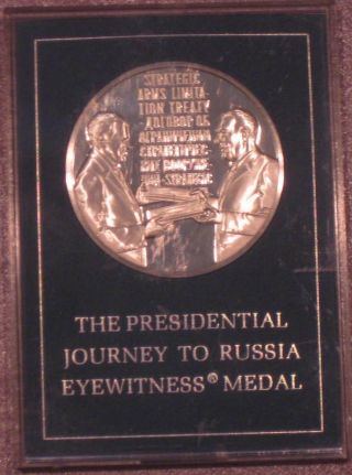 Franklin The Presidential Journey To Russia,  1972,  Sterling Silver Coin photo