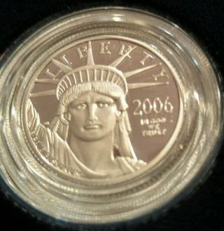 2006 W 1/4 Oz.  Proof Platinum Bullion Coin photo