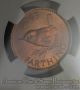 Great Britain 1 Farthing 1943 Ms66 Rd Ngc Bronze Km 843 George Vi Finest Red UK (Great Britain) photo 3
