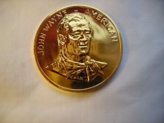 1979 John Wayne Gold Plated Medal 33 Mm Diameter photo