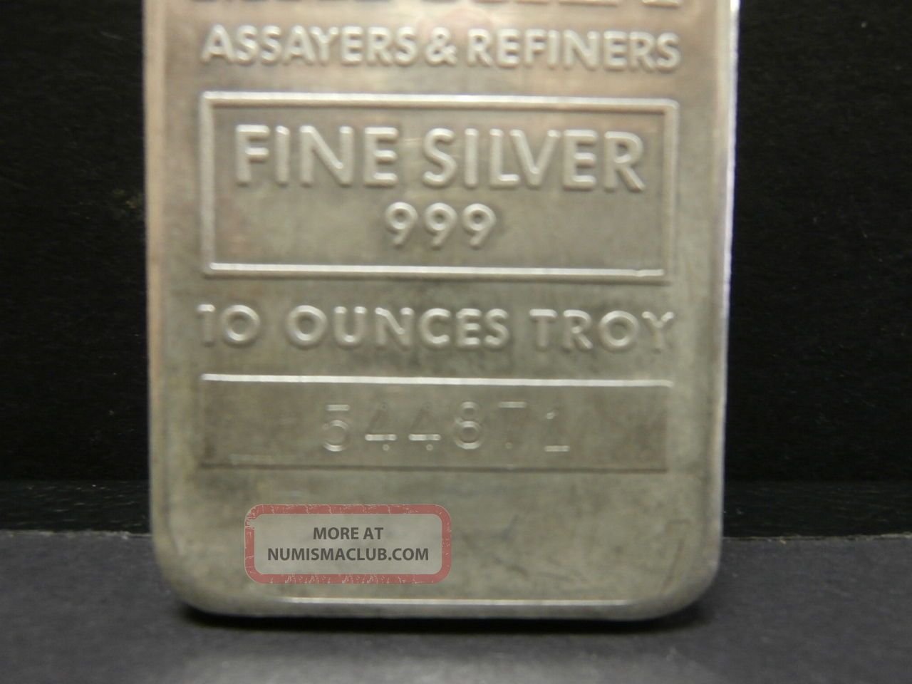 10 Troy Ounces. 999 Fine Silver Johnson Matthey Silver Bar