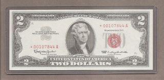 1963 Star - $2 Unc Red Seal Note photo
