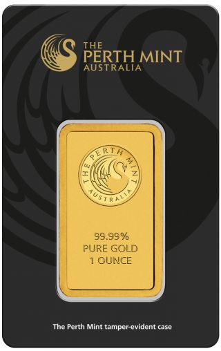 1 Oz Perth Gold Bar.  9999 Fine (in Assay) photo